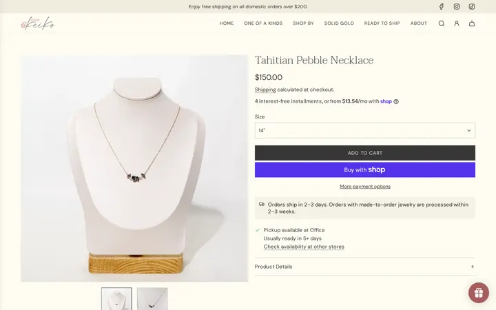 /collections/new-arrivals/products/tahitian-pebble-necklace — Shop Keiko