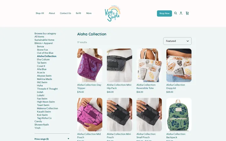 /shop/aloha-collection/ZGDJLTHRA3JIT23LOB4IMOLK — Keep it Simple Honolulu Zero Waste
