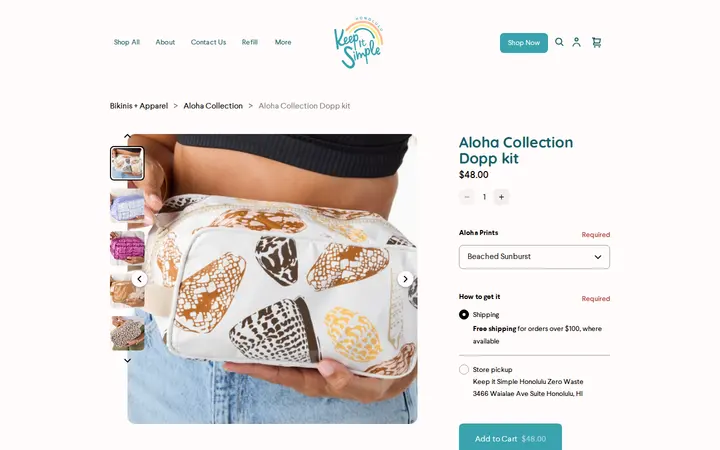 /product/aloha-collection-dopp-kit/NC7BLDM7GKNTRFQ6HFMHAUJB — Keep it Simple Honolulu Zero Waste