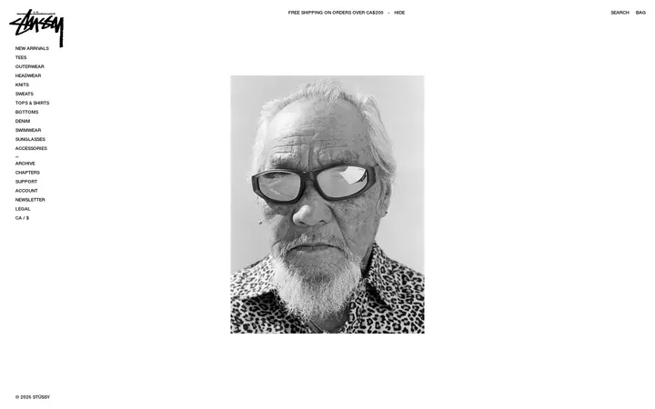 Website of Stussy Honolulu