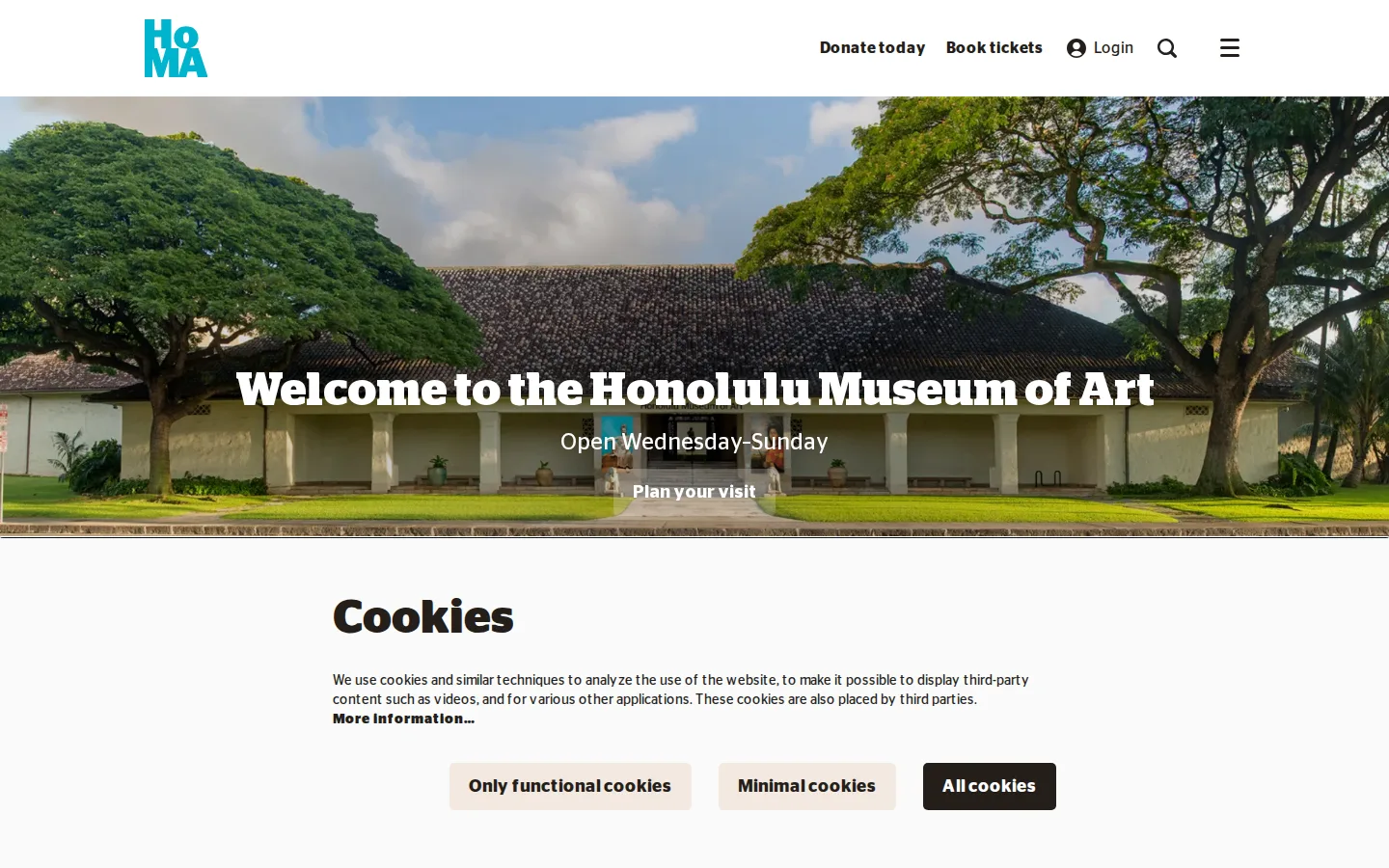 Captured website of HoMA Shop