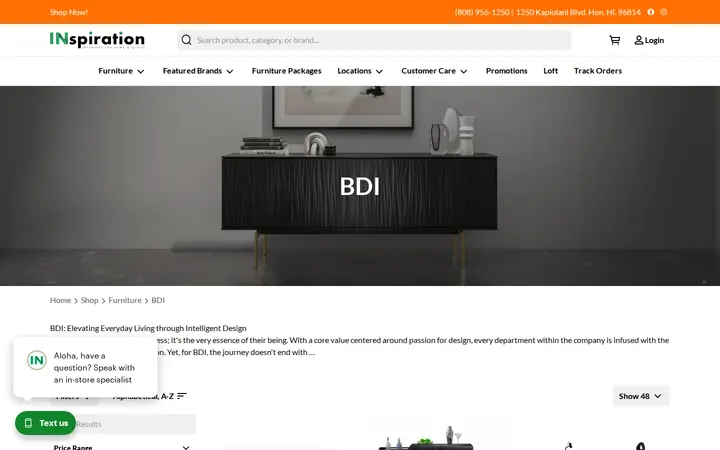 /shop/furniture/brand/bdi — INspiration Interiors