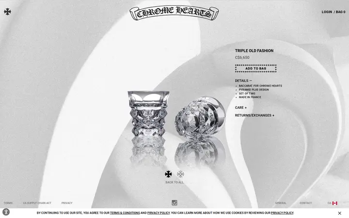 /baccarat/triple-old-fashion/207468CRYXXX055.html — Chrome Hearts HONOLULU