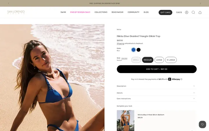 /collections/shop-all-sale/products/nikita-blue-braided-triangle-bikini-top — San Lorenzo Bikinis Waikiki
