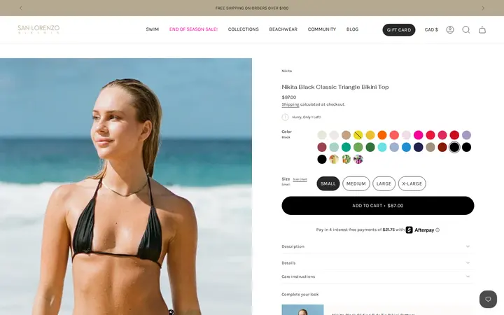 /collections/shop-all-sale/products/nikita-black-classic-triangle-bikini-top — San Lorenzo Bikinis Waikiki