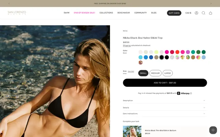/collections/shop-all-sale/products/nikita-black-bra-halter-bikini-top — San Lorenzo Bikinis Waikiki