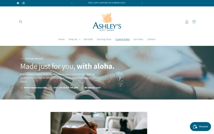 /pages/custom-order — Ashley's Gift Shop Hawaii