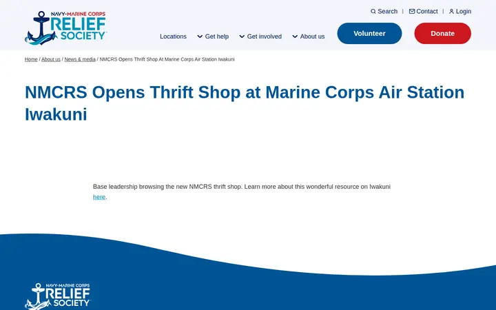 /news/nmcrs-opens-thrift-shop-marine-corps-air-station-iwakuni — Thrift Shop-Navy Marine Corps Relief Society
