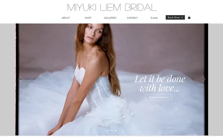 Website of Miyuki Liem Bridal