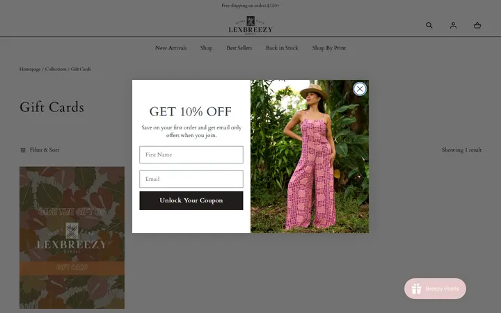 /collections/gift-cards — Lexbreezy Hawai'i