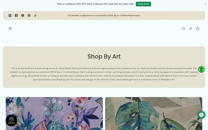 /pages/shop-by-art — Jams World Factory Store & Corporate Office