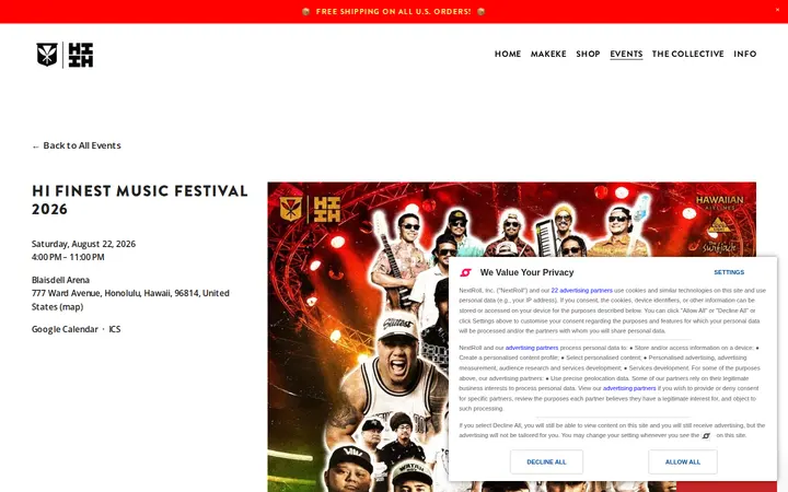/events/hi-finest-music-festival-2026 — Hawaii's Finest Clothing