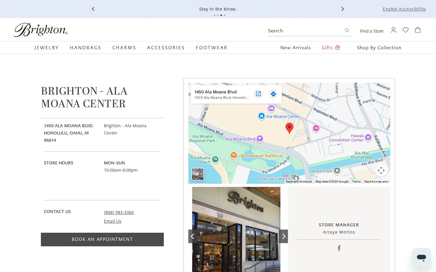 Captured website of Brighton