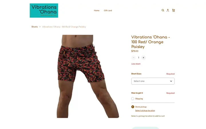 /product/vibrations-ohana-100-red-orange-paisley/387 — Vibrations 'Ohana