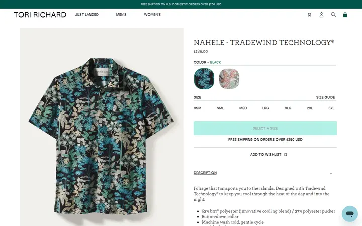 /collections/shop-all-mens/products/nahele-short-sleeve-shirt-tradewind-technology — Tori Richard - Outrigger Waikiki