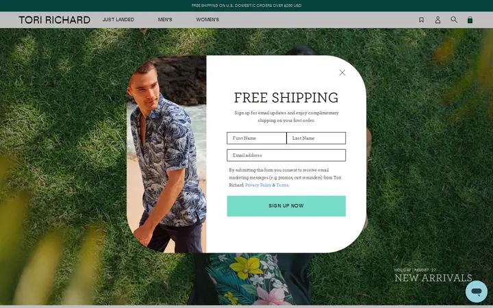 Website of Tori Richard - Outrigger Waikiki