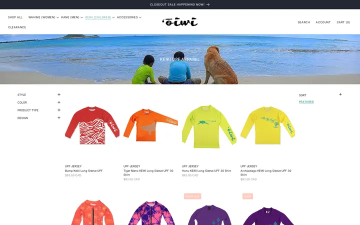 /collections/keiki-upf-apparel — Oiwi Ocean Gear