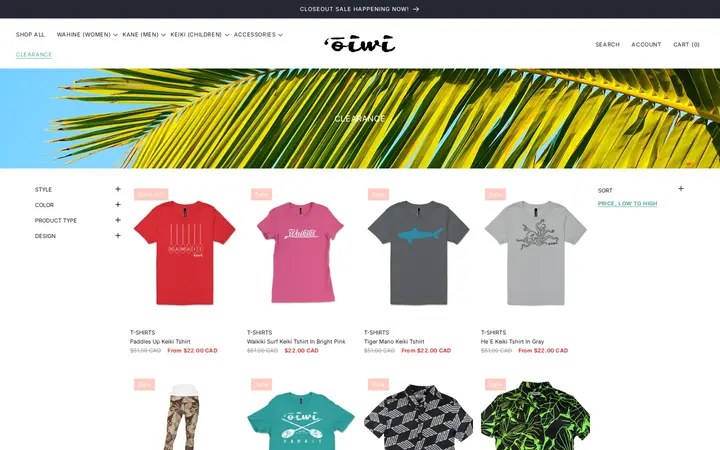 /collections/clearance — Oiwi Ocean Gear