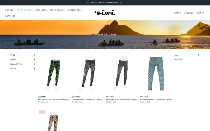/collections/wahine-leggings-shorts — Oiwi Ocean Gear