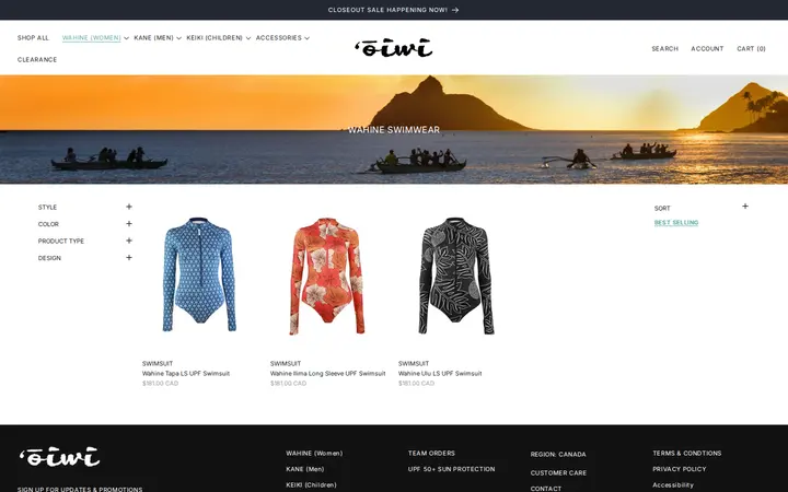 /collections/wahine-swimwear — Oiwi Ocean Gear