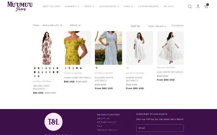 /collections/on-sale — T&L Muumuu Factory