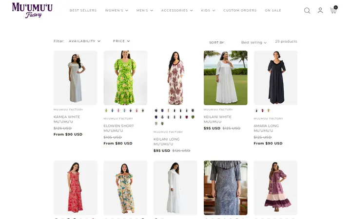 /collections/womens — T&L Muumuu Factory