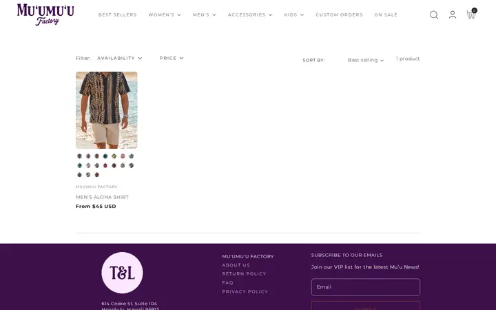 /collections/aloha-shirts — T&L Muumuu Factory