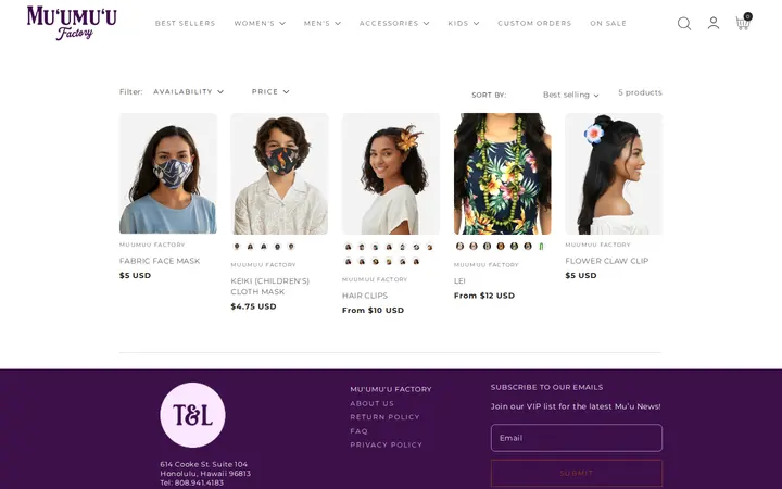 /collections/accessories — T&L Muumuu Factory