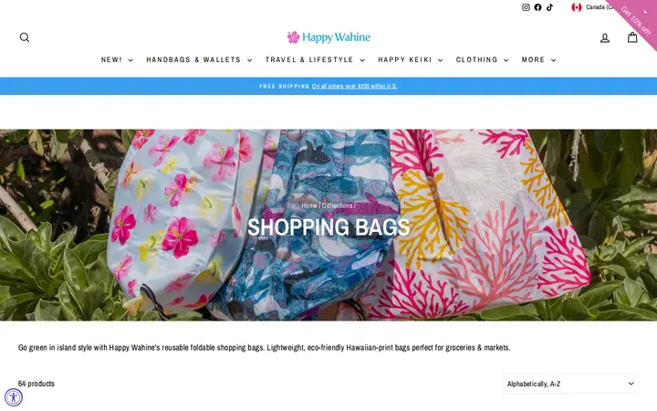 /collections/shopping-bags — Happy Wahine