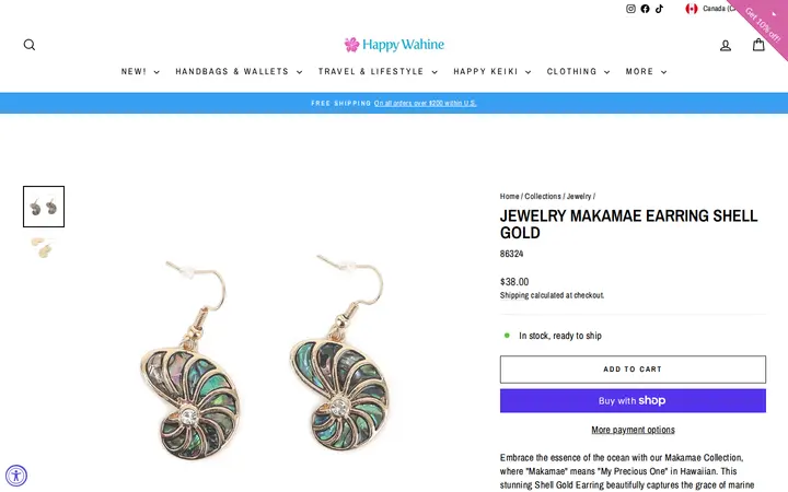 /collections/jewelry/products/jewelry-makamae-earring-shell-gold — Happy Wahine