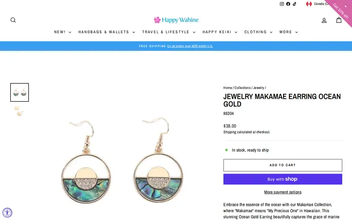 /collections/jewelry/products/jewelry-makamae-earring-ocean-gold — Happy Wahine