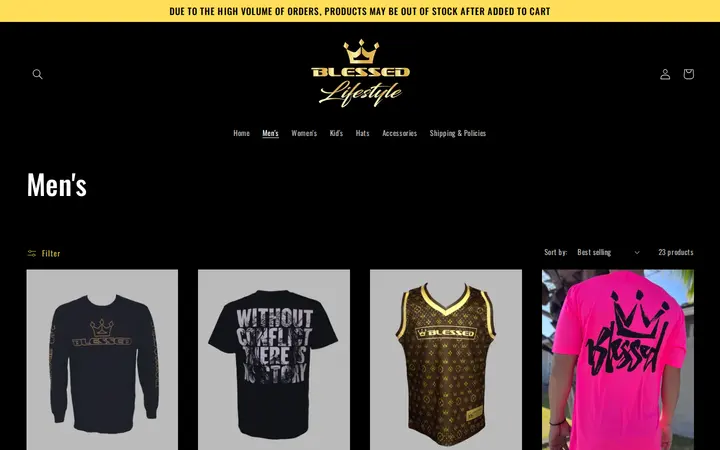 /collections/mens — Blessed Lifestyle