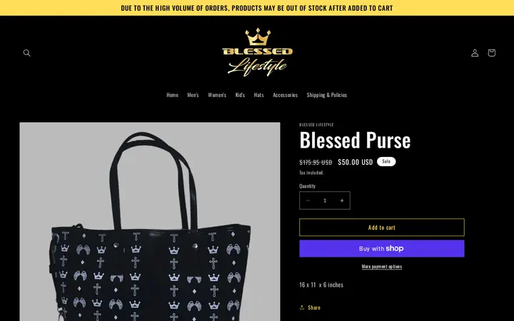 /products/blessed-ourse — Blessed Lifestyle