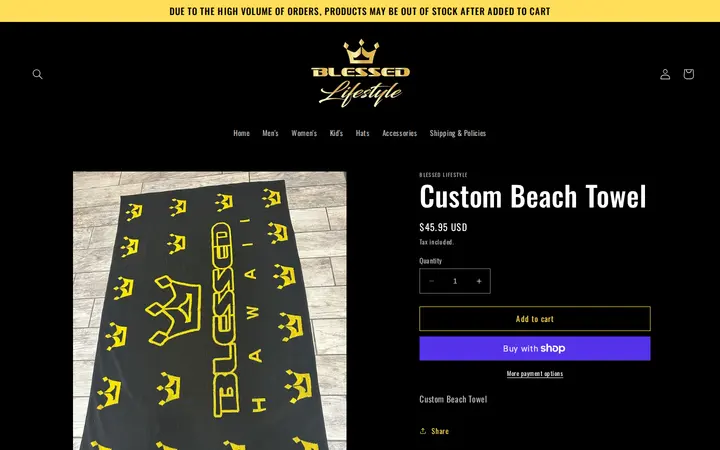 /products/custom-beach-towel — Blessed Lifestyle