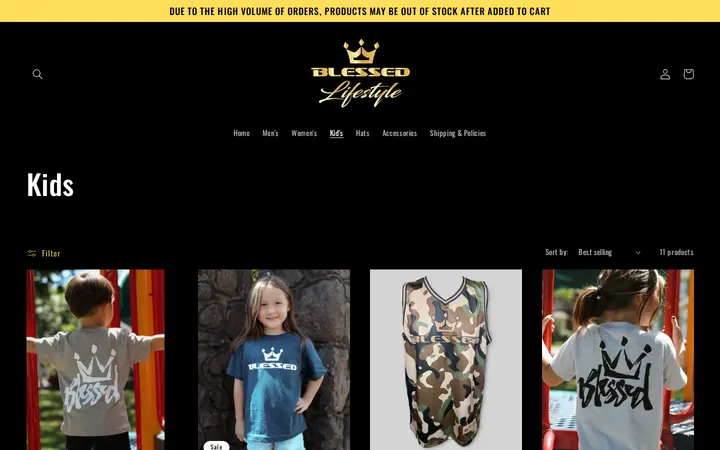 /collections/kids — Blessed Lifestyle