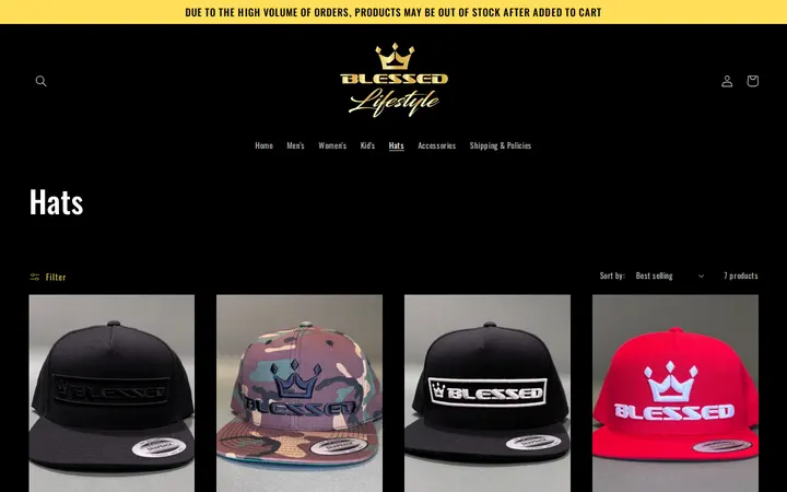/collections/hats — Blessed Lifestyle