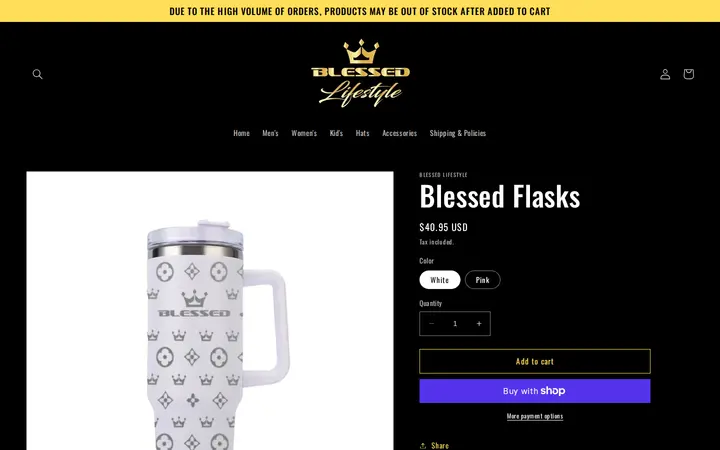 /products/blessed-flasks — Blessed Lifestyle