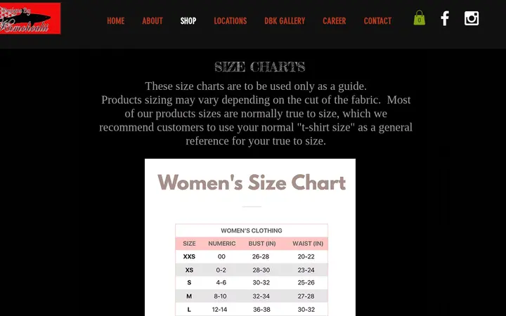 /size-charts — Dezigns By Kamohoalii