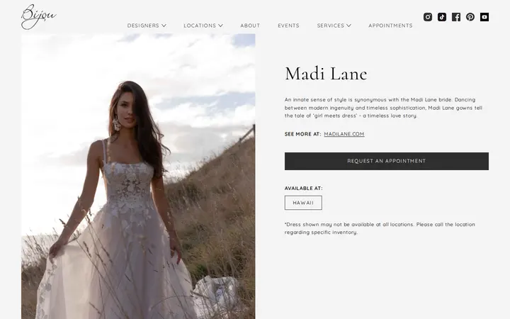/designer/madi-lane — Bijou Bridal & Special Occasion