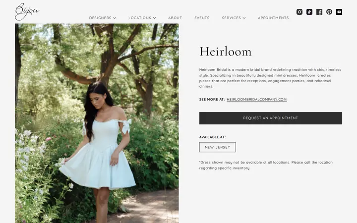 /designer/heirloom — Bijou Bridal & Special Occasion