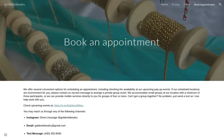 /book-appointment — Golden Tide Permanent Jewelry
