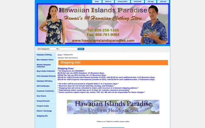 /shippinginfo.html — Hawaiian Islands Paradise