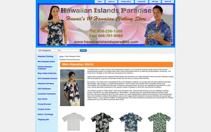 /menscollection.html — Hawaiian Islands Paradise