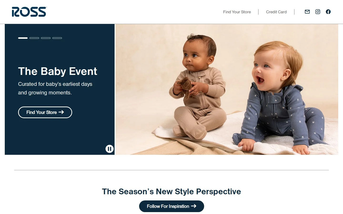 Captured website of Ross Dress for Less