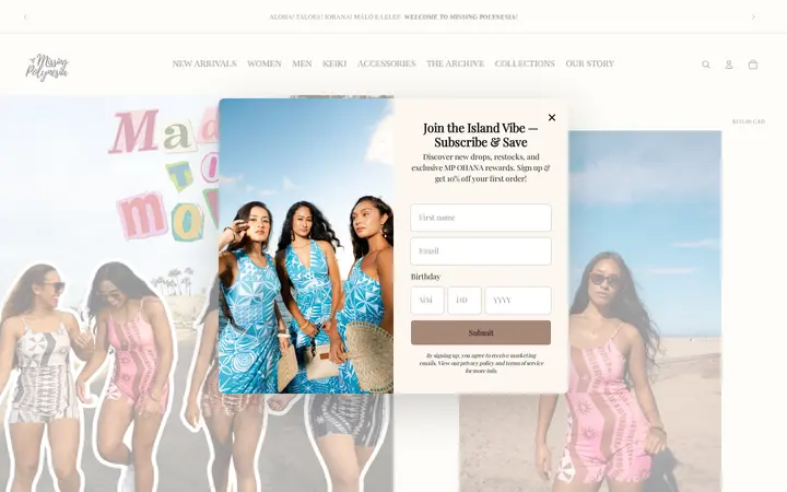 Homepage — Missing Polynesia