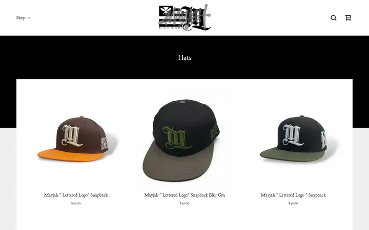 /category/hats — Mayjah League Clothing