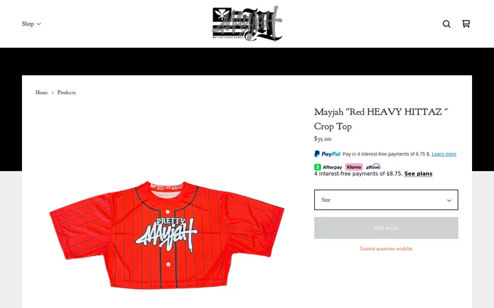 /product/mayjah-Redheavy-hittaz-crop-top — Mayjah League Clothing