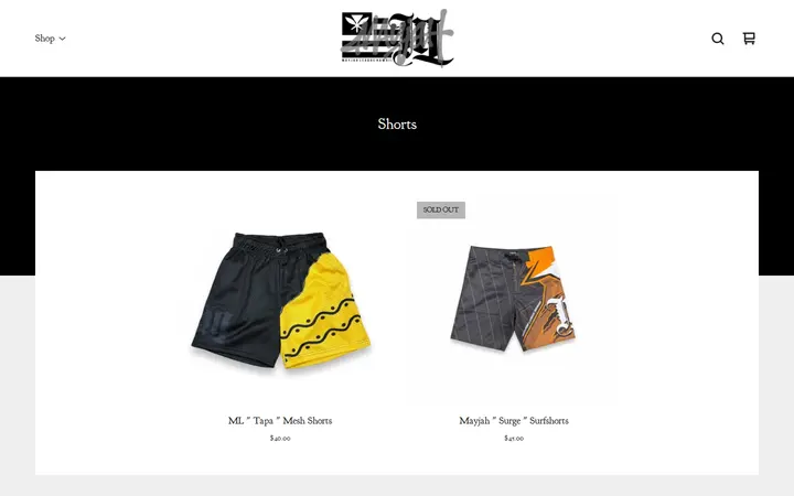 /category/shorts — Mayjah League Clothing