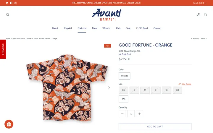 /en-ca/collections/new-arrivals/products/good-fortune-orange — Avanti Hawaii