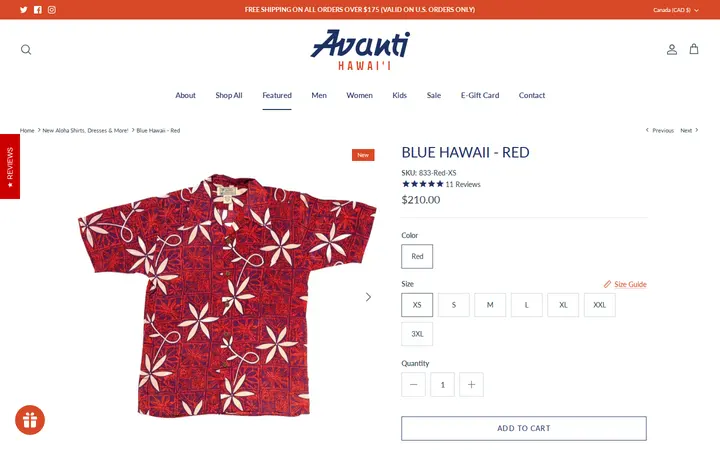 /en-ca/collections/new-arrivals/products/blue-hawaii-hawaiian-shirt-red — Avanti Hawaii